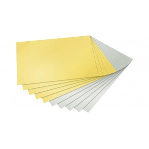 Tonpapier 50 x 70 cm 130g gold - silber